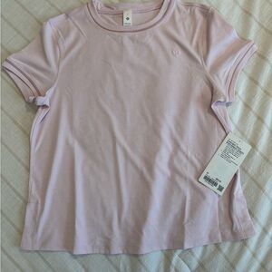 lululemon athletica Soft Pink Short Sleeve Top